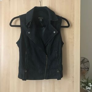 Denim Jean Zip Vest